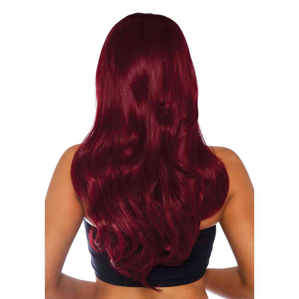 Leg Avenue - Long Wavy Perruque - Bordeaux rouge/Rouge